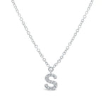 Diamond Necklace - Initial S 18"