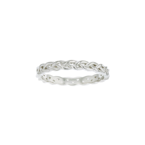 sterling silver braid band ring