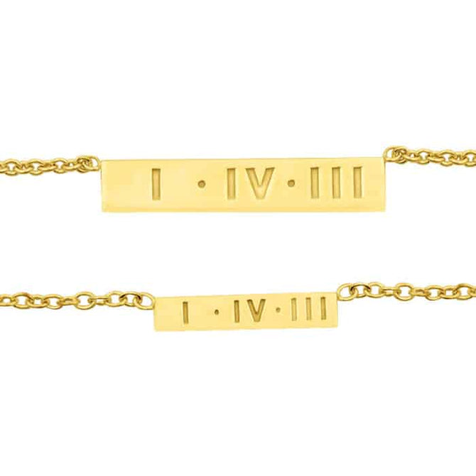 1-4-3 Gold Bar Necklace