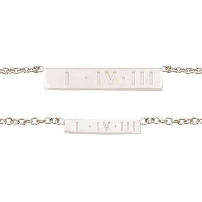 1-4-3 Sterling Silver Bar Necklace