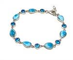 Larimar / Blue Topaz Sterling Silver Bracelet