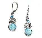 larimar sterling silver earrings