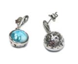larimar sterling silver earrings