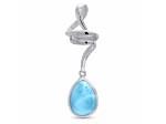 larimar sterling silver pendent