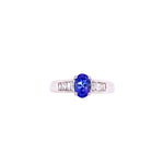 Tanzanite and Diamond 14kt Gold Ring/1.07 ct Tanzanite/ 0.25ct Diamond