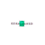 Colombian Emerald Ring in sterling silver/ 0.60cts