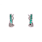 Colombian Emerald Earrings in sterling silver/0.74 cts