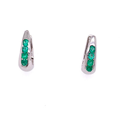 Colombian Emerald Earrings in sterling silver/0.48cts