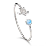 sterling silver larimar bracelet