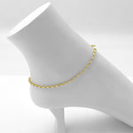 Adjustable Gold Signature Rolo Anklet