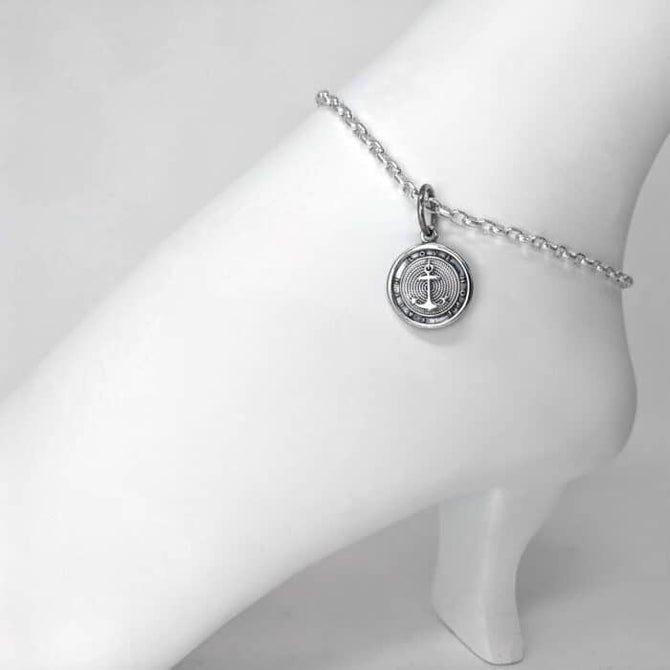 Adjustable Silver Signature Rolo Anklet