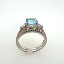 Aquamarine and Diamonds Rings - 2 Pieces
