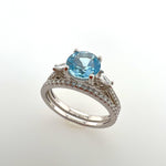 Aquamarine and Diamonds Rings - 2 Pieces