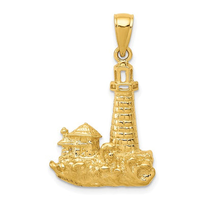 14K Lighthouse Pendant