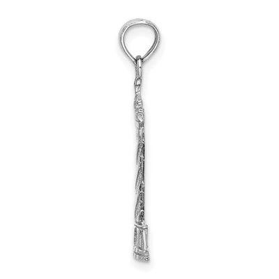 14K White Gold Cape Hatteras Lighthouse Charm