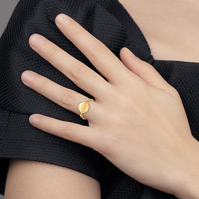 14K Polished Shell Ring