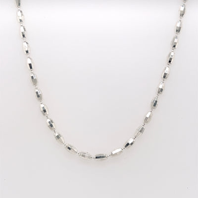 Rice Bead Diamond Cut Chain