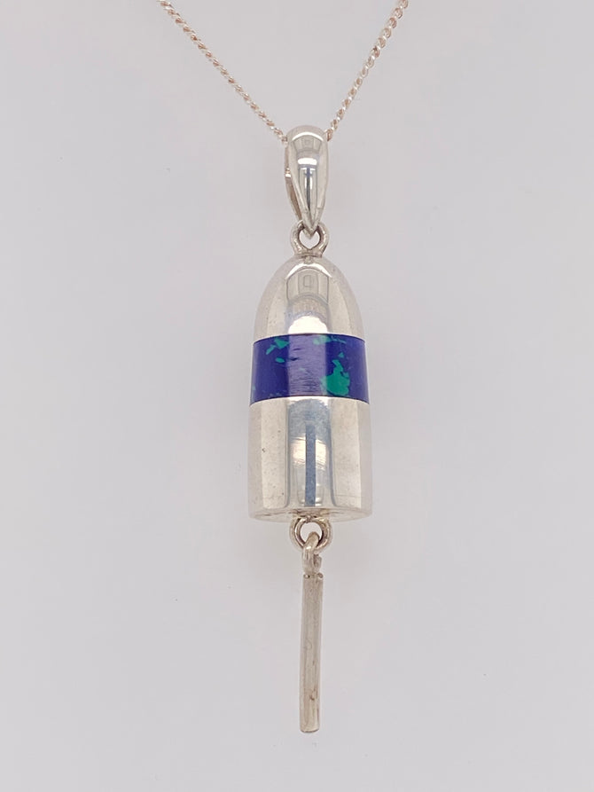 Buoy Sterling Silver Necklace with Blue Lapis
