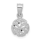 14K White Gold Sand Dollar Pendant