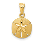 14K Satin Sand Dollar Pendant