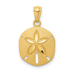 14K Satin Sand Dollar Pendant