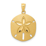 14K Satin Sand Dollar Pendant