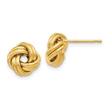 14K Polished Love Knot Post Earrings