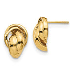 14K Polished Twisted Post Earrings