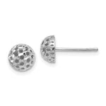 14K White Gold Polished Post Earrings