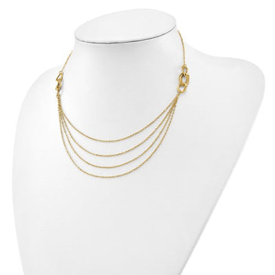 Leslie's 14K Four Layer Rope Chain Necklace 18"