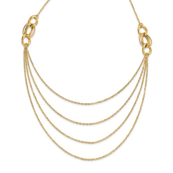 Leslie's 14K Four Layer Rope Chain Necklace 18