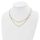 Leslie's 14K Beaded Layered Necklace 18"