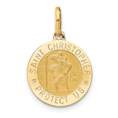 Leslie's 14K Round St. Christopher Pendant