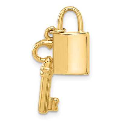 Leslie's 14K Lock and Key Pendant