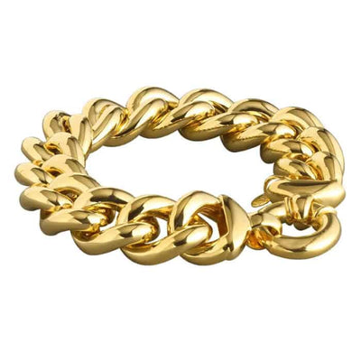 LOLA Large Gold Curb Link Bracelet