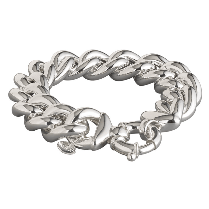 LOLA Large Silver Curb Link Bracelet