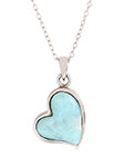 larimar sterling silver heart pendent