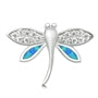 Blue lab Opal sterling silver Dragonfly Pendent