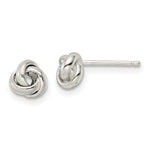 Sterling Silver Polished Love Knot Post Earrings