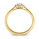 14K Round Diamond - Engagement Ring
