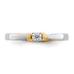 14K Two-tone First Promise Polish Comp. Round Dia. Prom/Engagement Ring