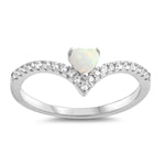sterling silver lab opal ring