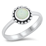 sterling silver lab opal ring