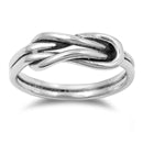 sterling silver infinity knot ring oxidized