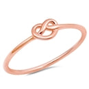 sterling silver knot ring rose gold plated