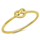 sterling silver love knot ring gold plated