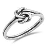 sterling silver double love knot ring