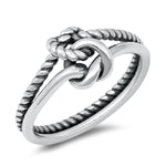 sterling silver double love knot ring