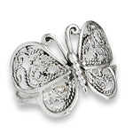 sterling silver filigree butterfly ring