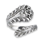 sterling silver antiqued spoon ring